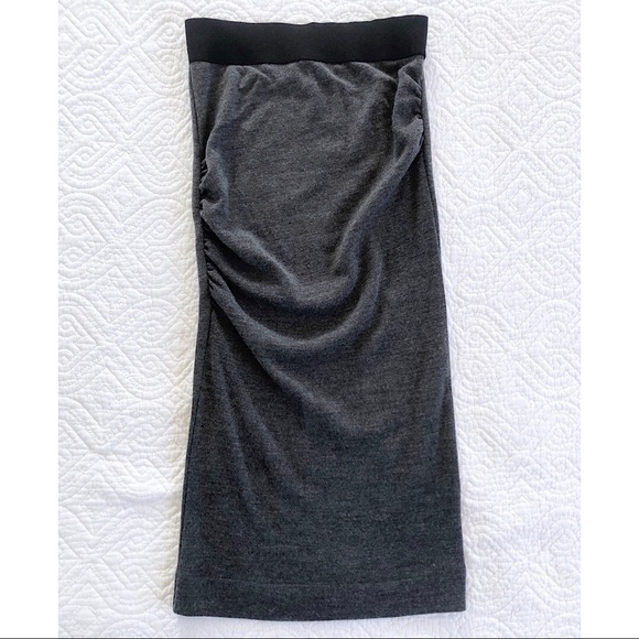 IRO Dassie Gray Pull On Wool Ruched Pencil Skirt - Picture 7 of 8